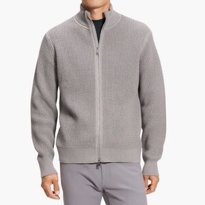 Theory Men's Walton Cabled Cotton Zip Cardigan